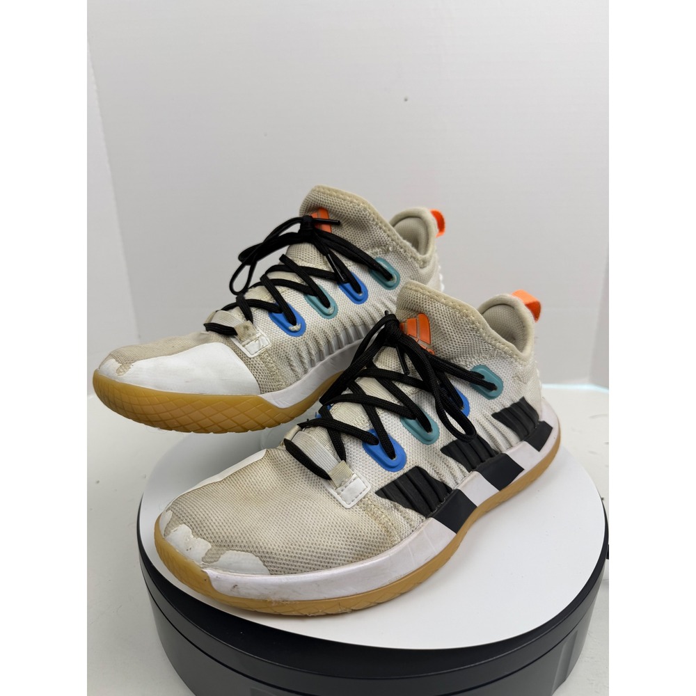 Adidas Stabil Next Gen Womens White Black Orange Volleyball Shoes Size 7.5y